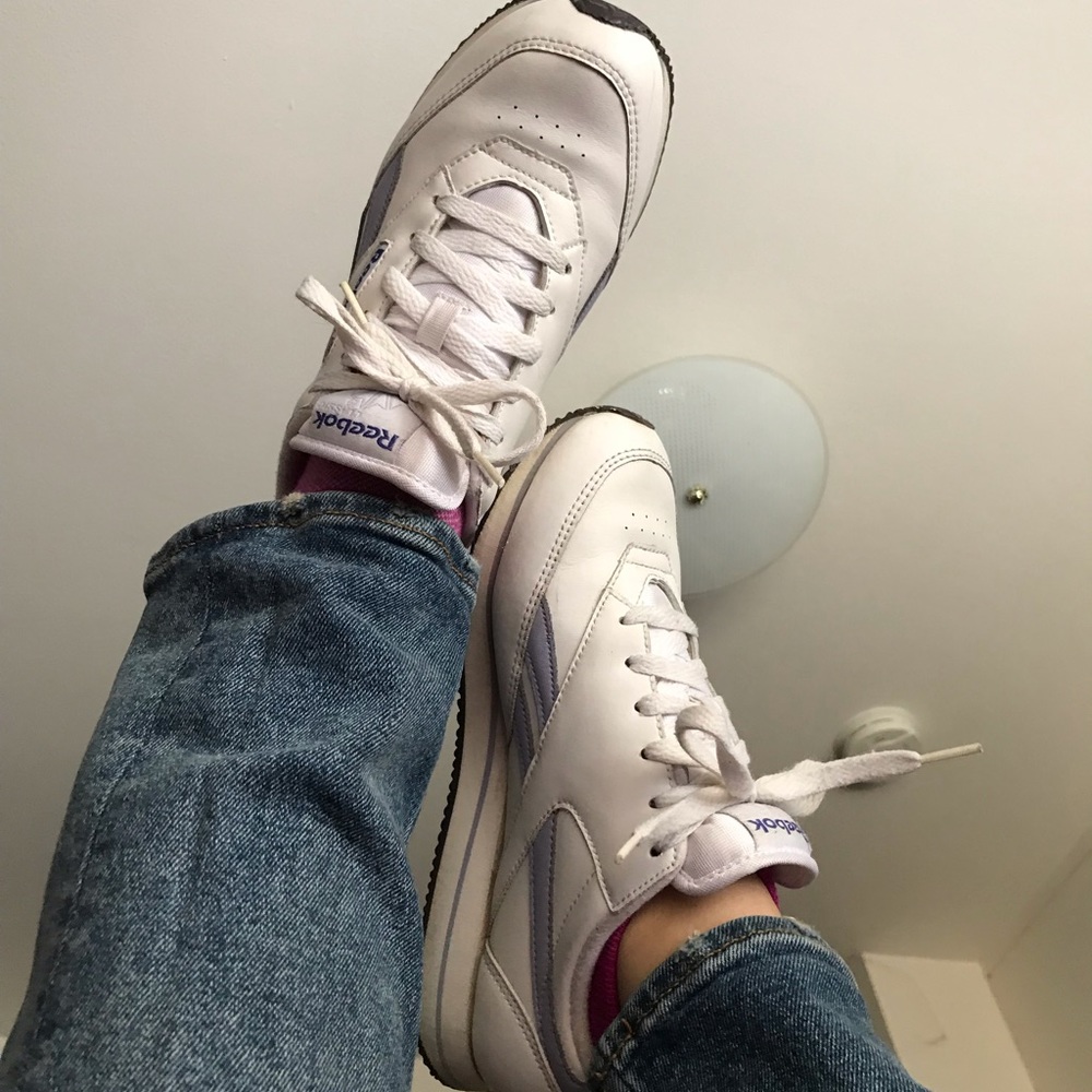 Purple and White Reebok’s